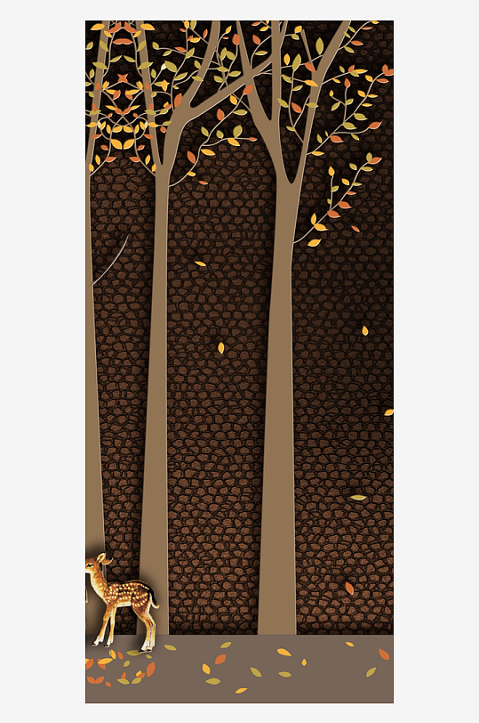 森系背景装饰画图片素材-众图网