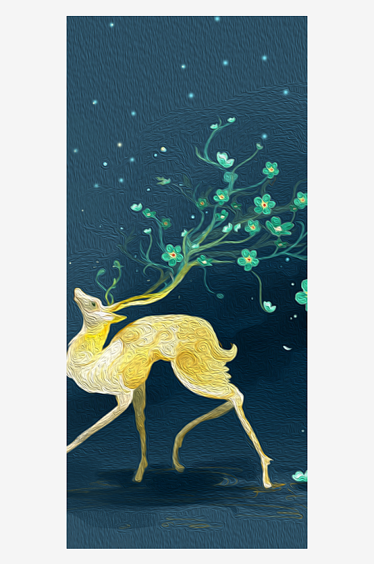 森系背景装饰画图片素材-众图网