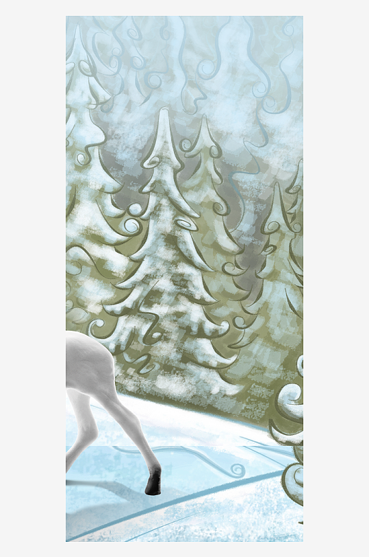 森系背景装饰画图片素材-众图网