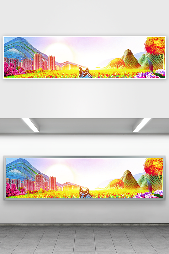 自然风景画背景装饰画图片-众图网