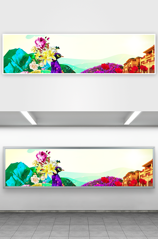 自然风景画背景装饰画图片-众图网