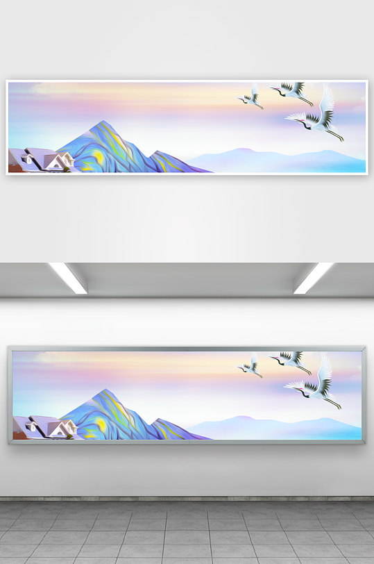 自然风景画背景装饰画图片-众图网