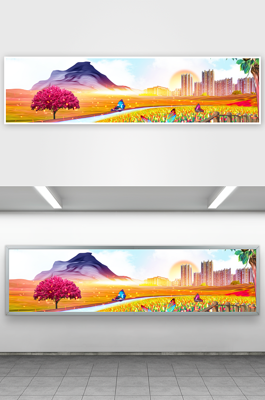 自然风景画背景装饰画挂画-众图网