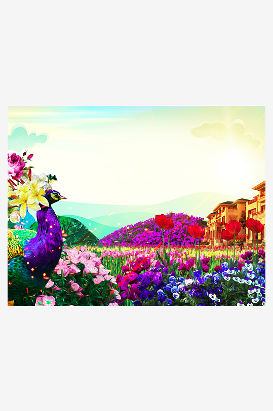 自然风景画背景装饰画-众图网