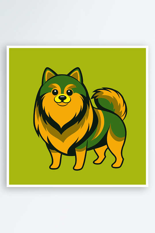 卡通狗图标插画元素-众图网