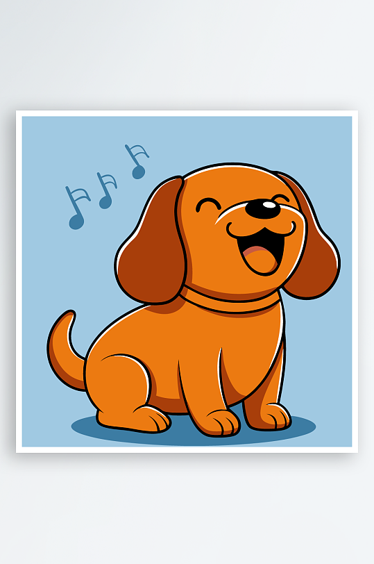 卡通狗图标插画元素-众图网