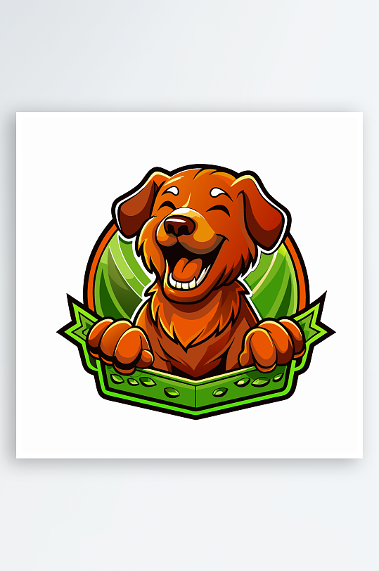 卡通狗图标插画元素-众图网