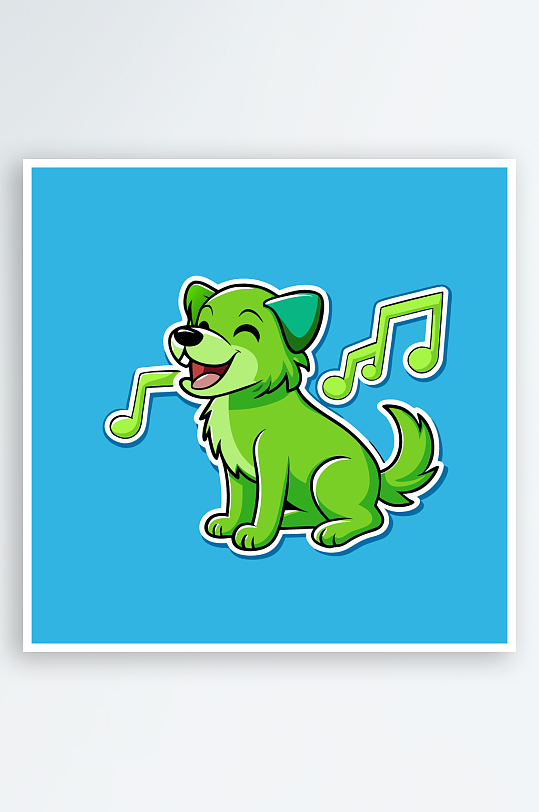 卡通狗矢量图标插画-众图网