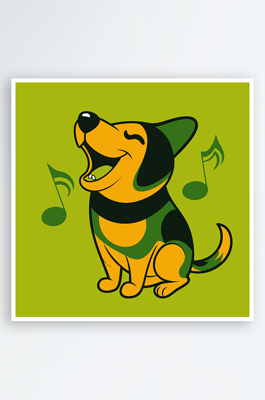 卡通狗矢量图标插画-众图网