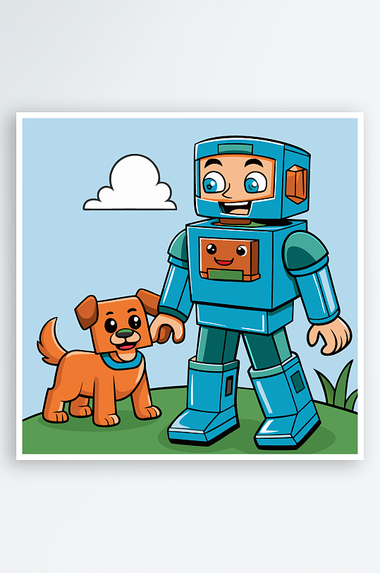 卡通狗矢量图标插画-众图网