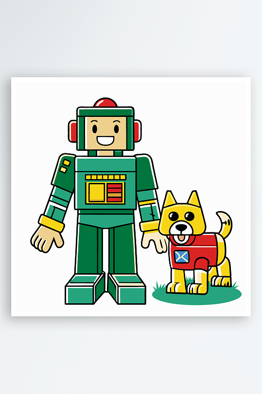 卡通狗矢量图标插画-众图网