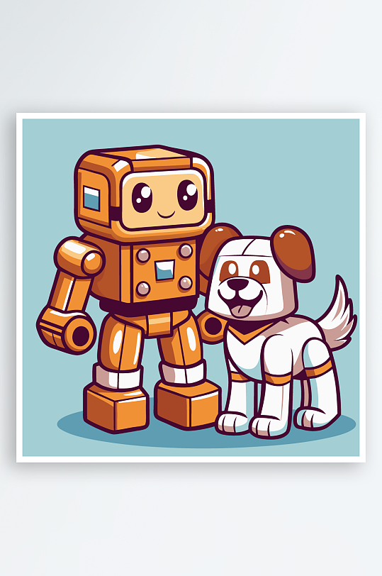 卡通狗矢量图标插画-众图网