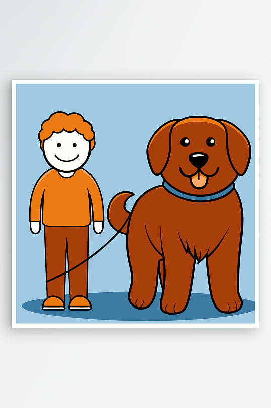 机甲卡通狗图标插画元素-众图网