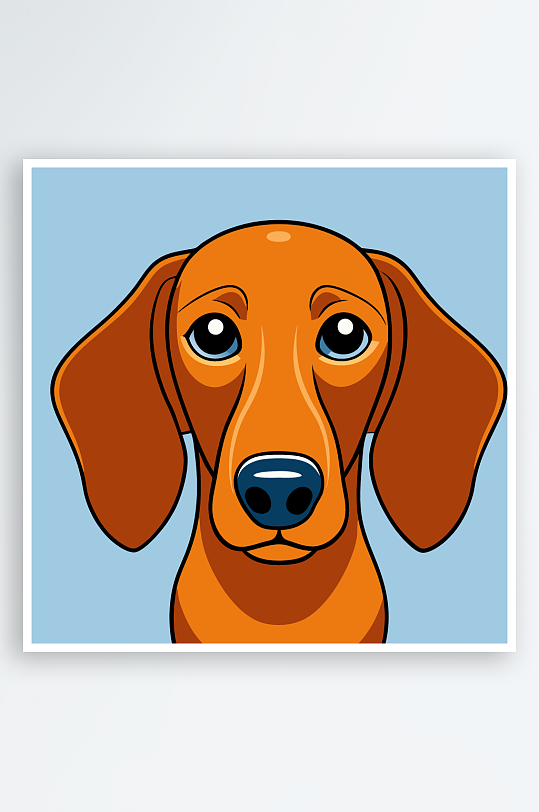 儿童卡通狗图标插画-众图网