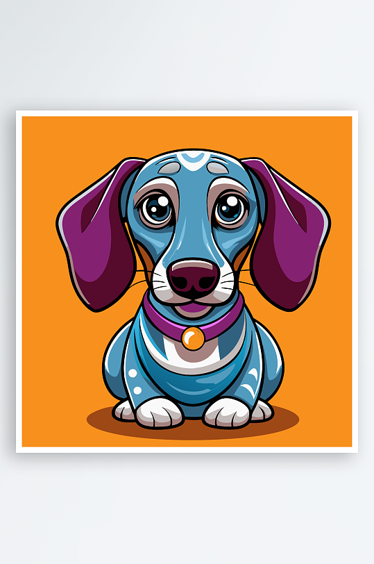 儿童卡通狗图标插画-众图网