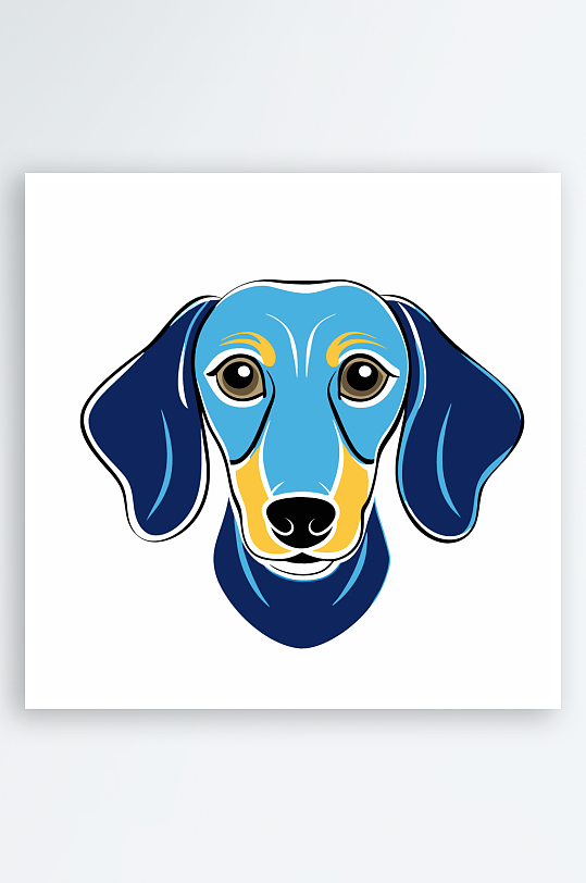 儿童卡通狗图标插画-众图网