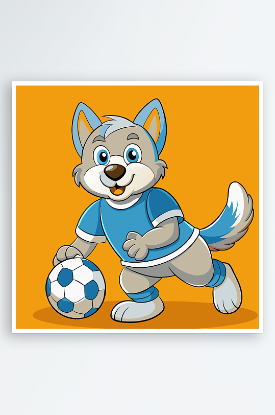 卡通狗绿植图标插画元素-众图网