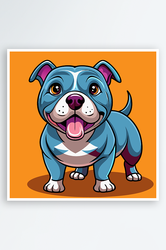 卡通狗绿植图标插画元素-众图网