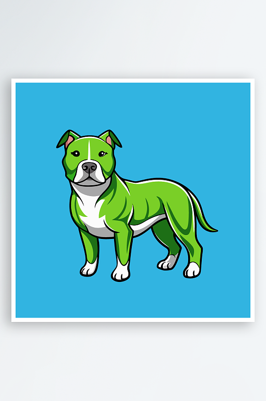 卡通狗绿植图标插画元素-众图网