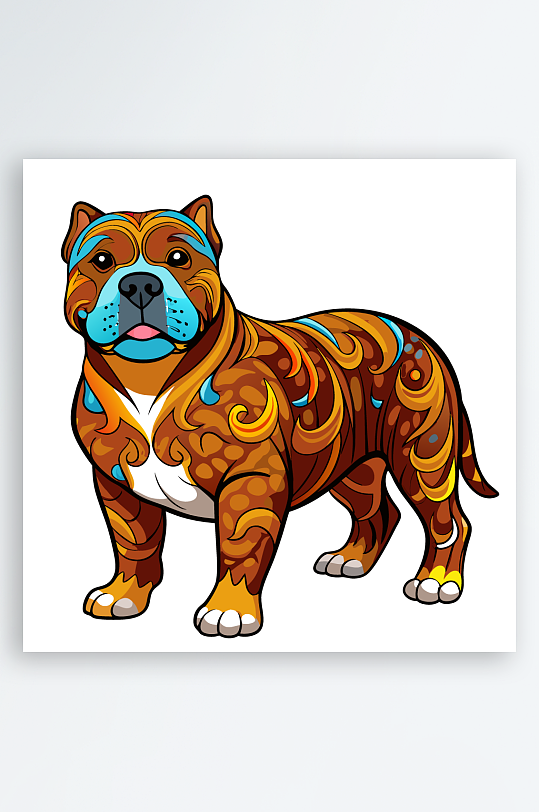 卡通狗绿植图标插画元素-众图网