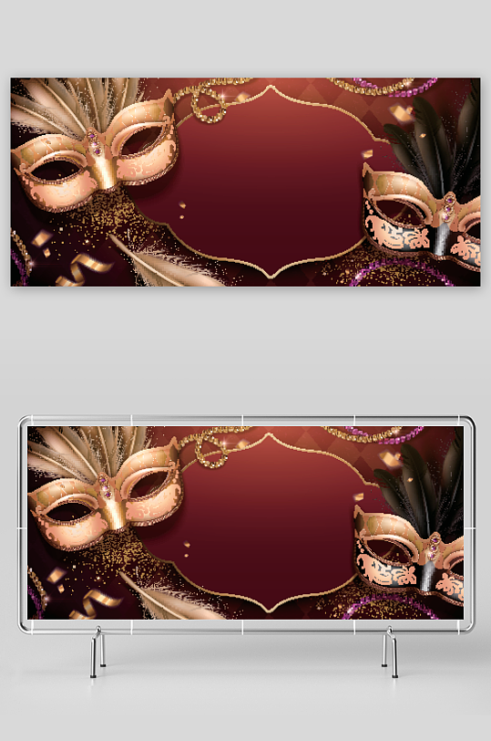 面具化装舞会矢量设计素材-众图网