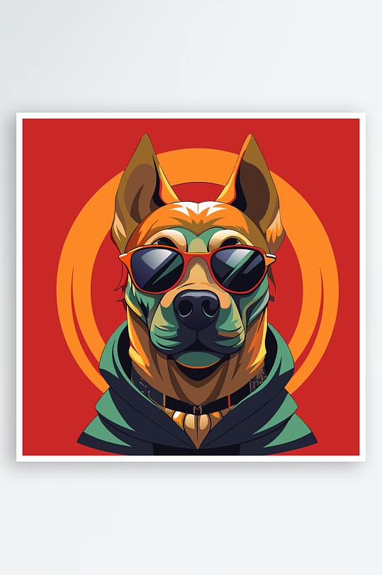 小狗矢量插画图形-众图网