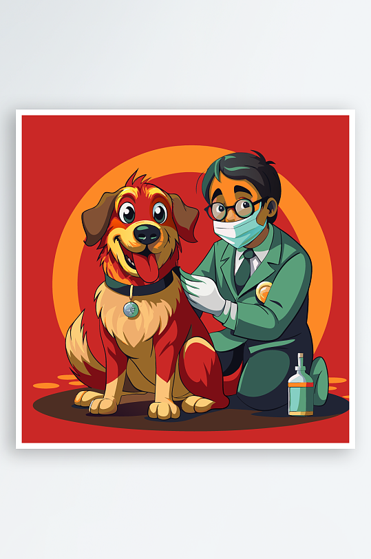 小狗矢量插画图形-众图网