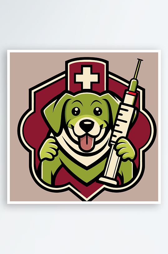 小狗矢量插画图形元素-众图网