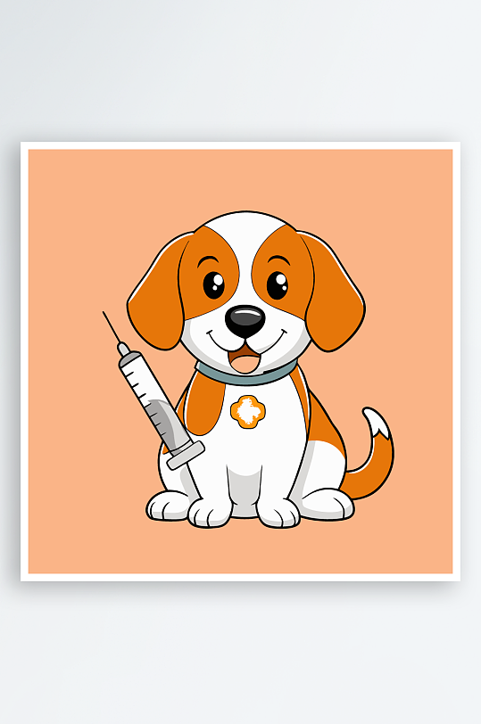 小狗矢量插画图形元素-众图网