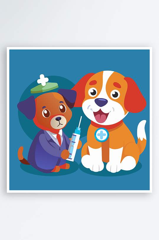 小狗矢量插画图形-众图网