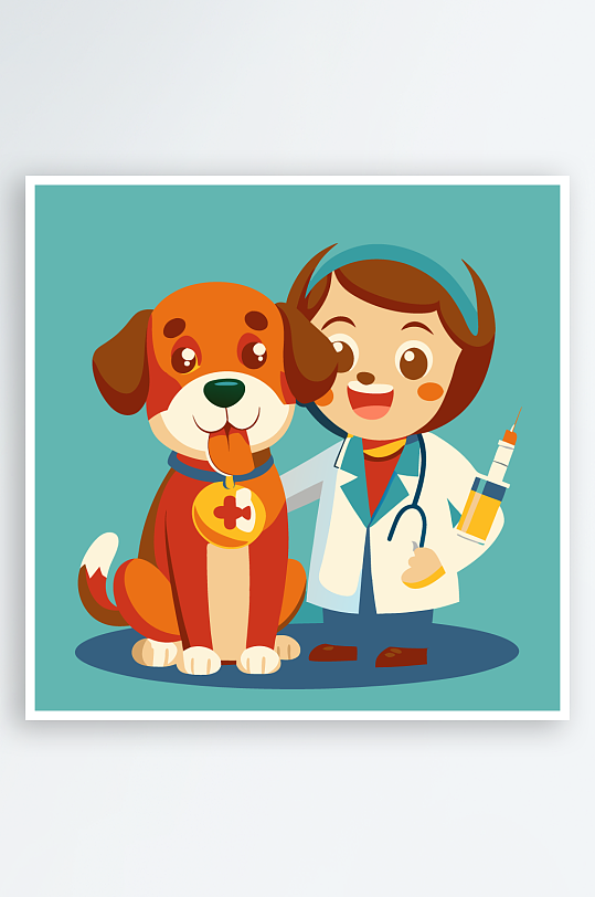 小狗矢量插画图形-众图网