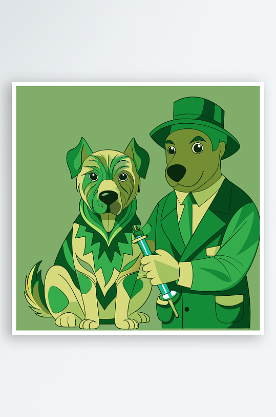 小狗矢量插画图形-众图网