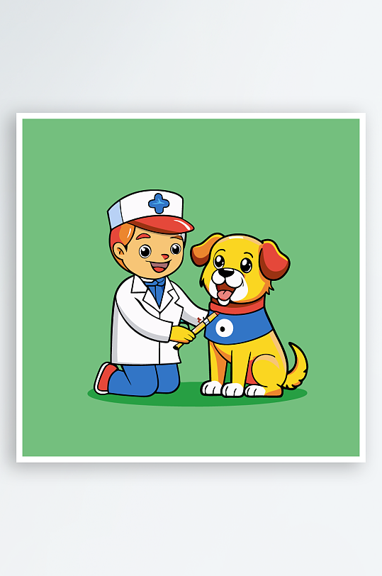 小狗矢量插画图形-众图网