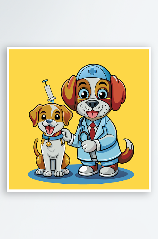 小狗矢量插画图形-众图网