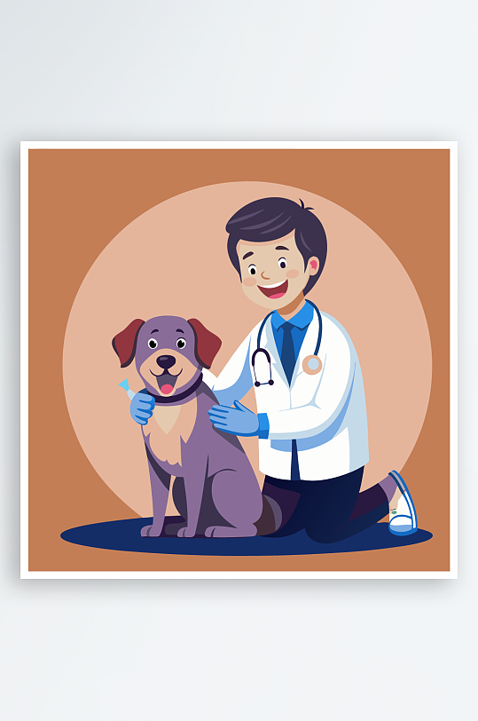 小狗矢量插画图形-众图网