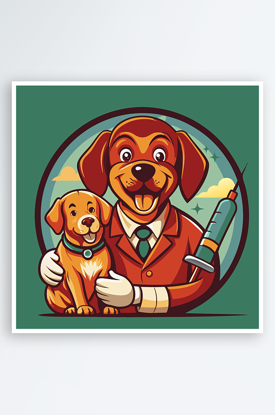 小狗矢量插画图形-众图网