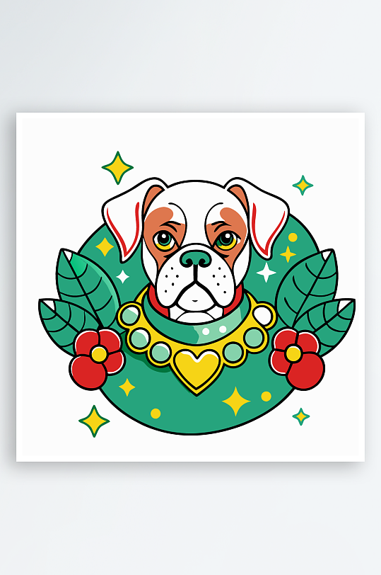 小狗矢量插画图形-众图网