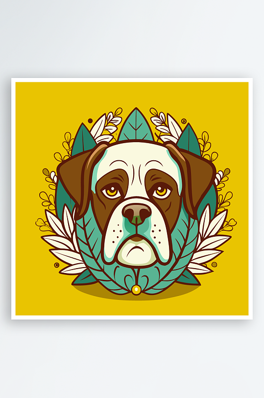 小狗矢量插画图形元素-众图网