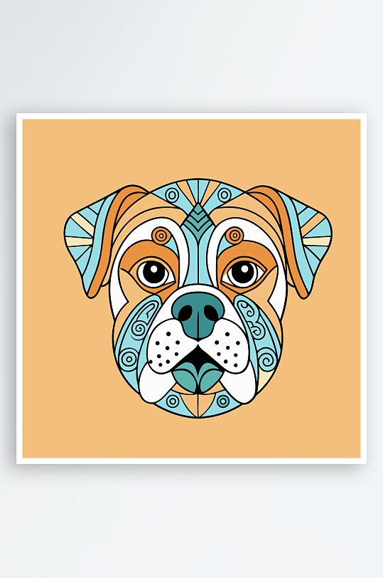 小狗矢量插画图形元素-众图网