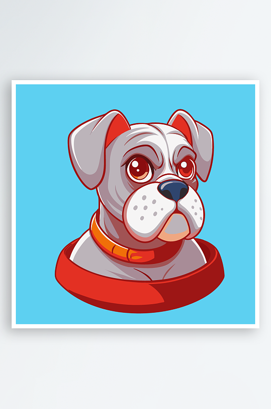 小狗矢量插画图形元素-众图网