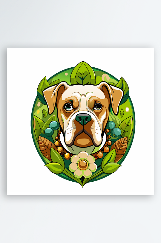 小狗矢量插画图形元素-众图网