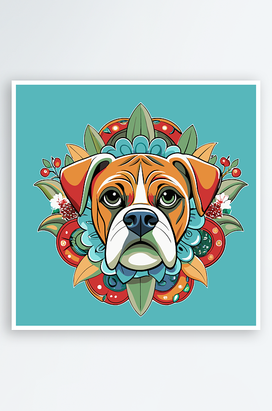 小狗矢量插画图形元素-众图网