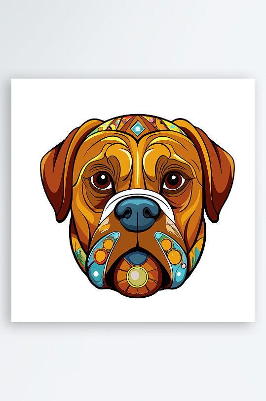 小狗矢量插画图形元素-众图网