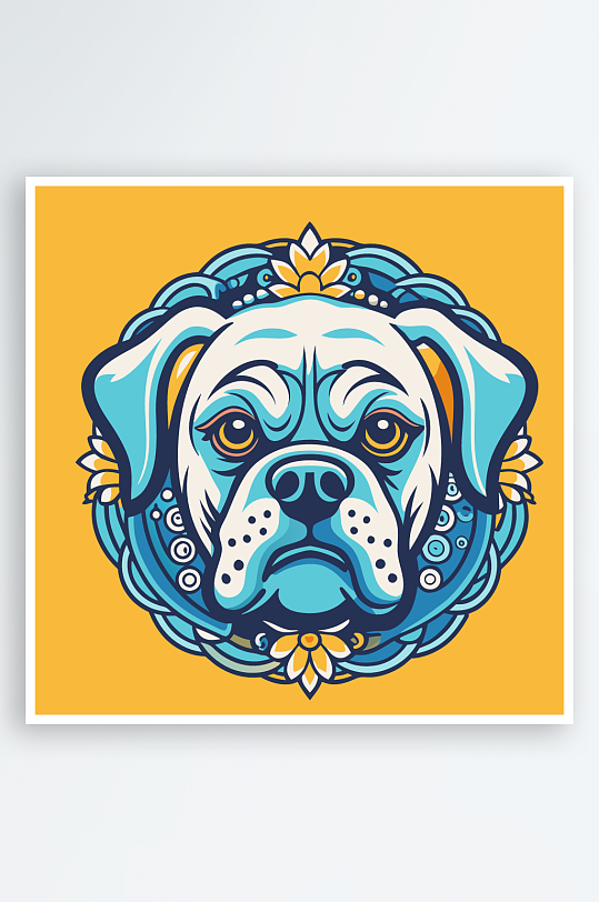 小狗矢量插画图形元素-众图网