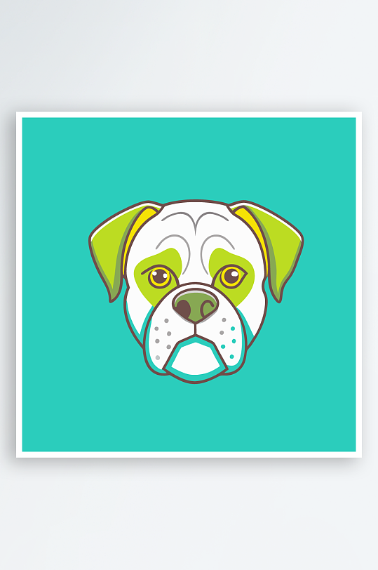 小狗矢量插画图形元素-众图网