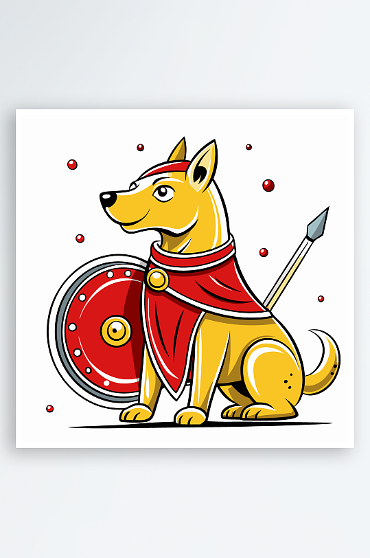 小狗矢量插画图形-众图网