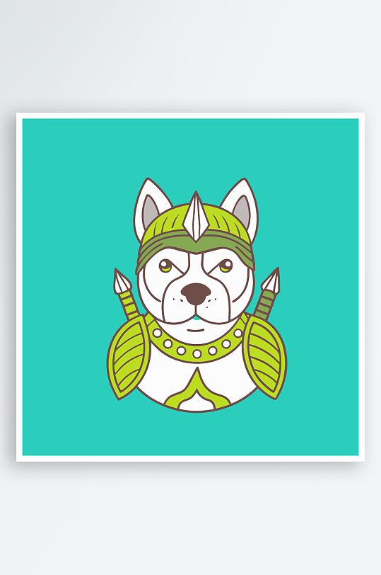 小狗矢量插画图形元素-众图网