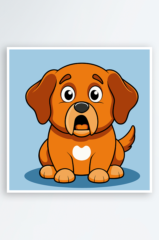 小狗矢量插画图形元素-众图网