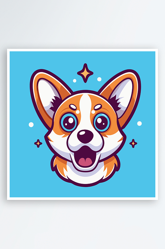 小狗矢量插画图形元素-众图网