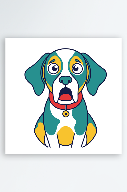 小狗矢量插画图形元素-众图网